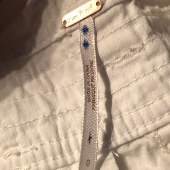 NWT Free People Isidore  white pants size 0 - Picture 8 of 8
